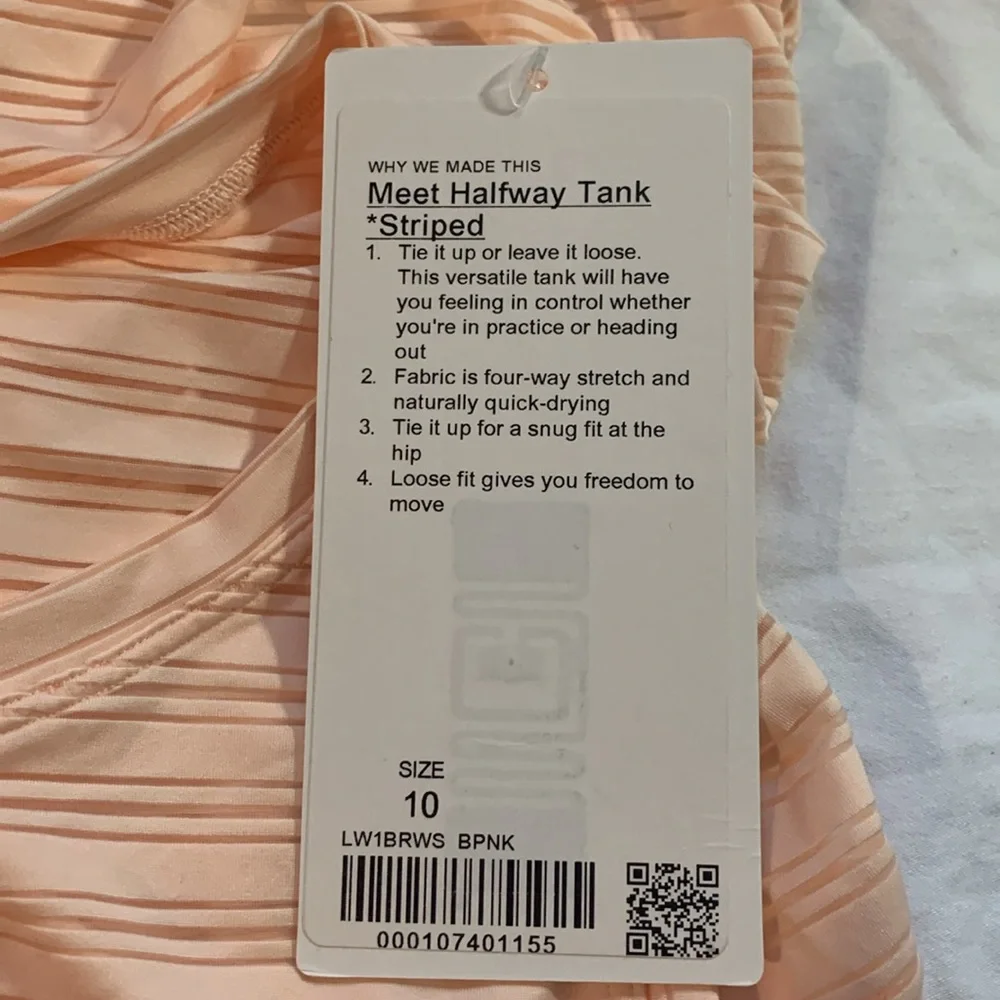 Lululemon Meet Halfway Tank *Striped NWT - Picture 6 of 6
